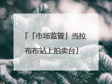 「市场监管」当拉布布站上拍卖台
