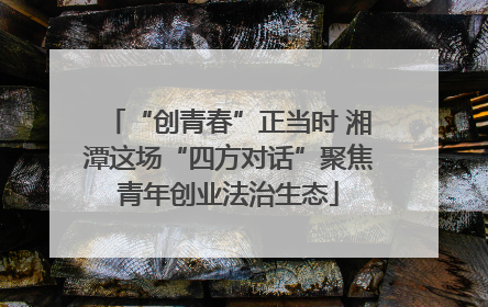 “创青春”正当时 湘潭这场“四方对话”聚焦青年创业法治生态