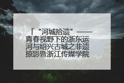 “河城拾遗”——青春视野下的浙东运河与绍兴古城之非遗掠影暨浙江传媒学院小学期来绍