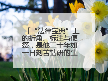 “法律宝典”上的折角、标注与便签，是他二十年如一日刻苦钻研的生动印记