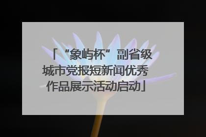 “象屿杯”副省级城市党报短新闻优秀作品展示活动启动
