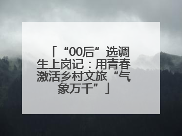 “00后”选调生上岗记：用青春激活乡村文旅“气象万千”