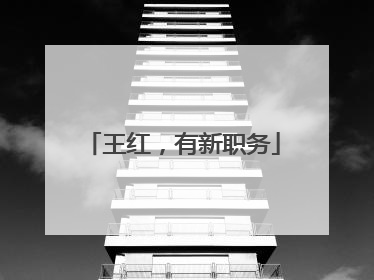 王红，有新职务