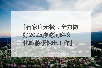 石家庄无极：全力做好2025滹沱河畔文化旅游季保电工作