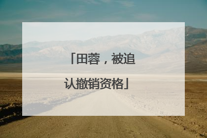 田蓉，被追认撤销资格