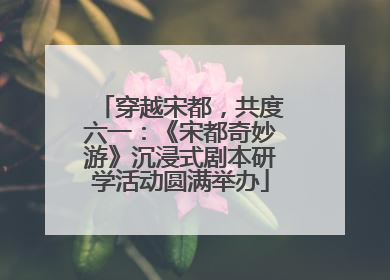 穿越宋都，共度六一：《宋都奇妙游》沉浸式剧本研学活动圆满举办