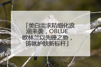 美白需求精细化浪潮来袭，OBLUE欧林兰以先锋之势，铸就护肤新标杆