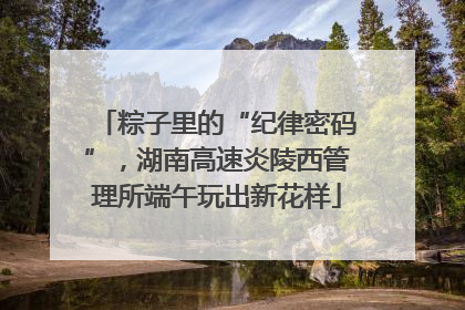 粽子里的“纪律密码”，湖南高速炎陵西管理所端午玩出新花样