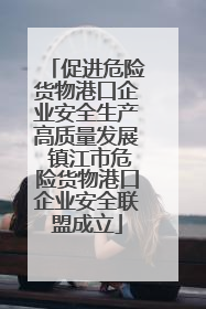 促进危险货物港口企业安全生产高质量发展 镇江市危险货物港口企业安全联盟成立