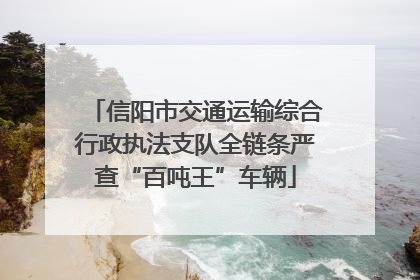 信阳市交通运输综合行政执法支队全链条严查“百吨王”车辆