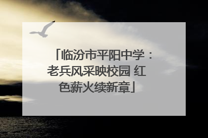 临汾市平阳中学：老兵风采映校园 红色薪火续新章