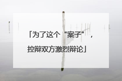 为了这个“案子”，控辩双方激烈辩论