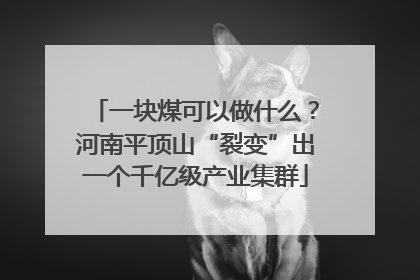 一块煤可以做什么？河南平顶山“裂变”出一个千亿级产业集群
