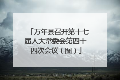 万年县召开第十七届人大常委会第四十四次会议（图）