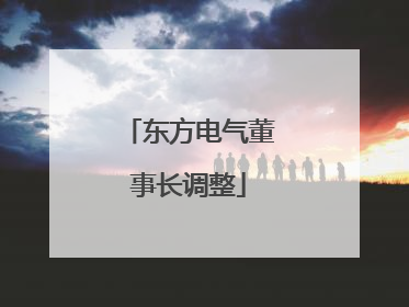 东方电气董事长调整