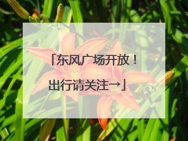 东风广场开放！出行请关注→