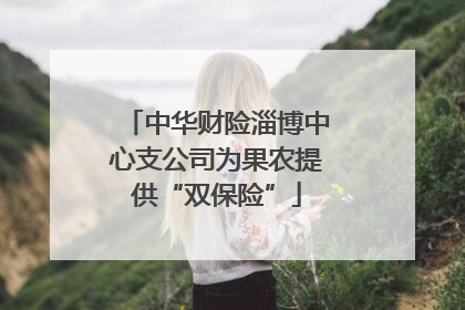 中华财险淄博中心支公司为果农提供“双保险”
