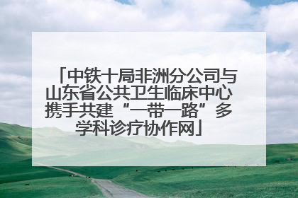 中铁十局非洲分公司与山东省公共卫生临床中心携手共建“一带一路”多学科诊疗协作网