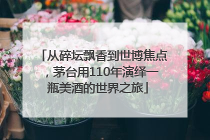 从碎坛飘香到世博焦点，茅台用110年演绎一瓶美酒的世界之旅