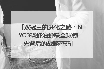 双冠王的进化之路：NYO3磷虾油蝉联全球领先背后的战略密码