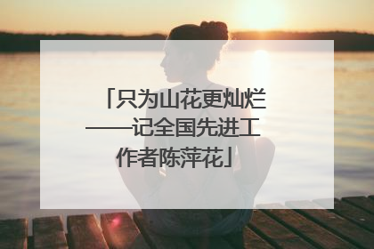 只为山花更灿烂——记全国先进工作者陈萍花