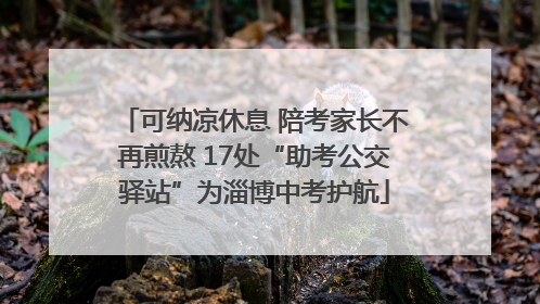 可纳凉休息 陪考家长不再煎熬 17处“助考公交驿站”为淄博中考护航