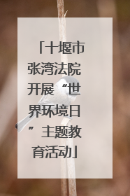 十堰市张湾法院开展“世界环境日”主题教育活动