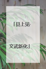 县上见·文武新化