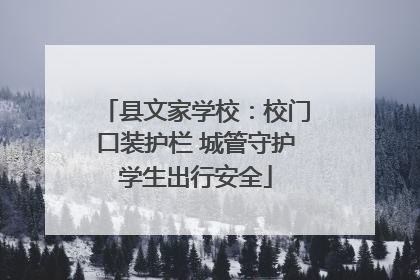 县文家学校：校门口装护栏 城管守护学生出行安全