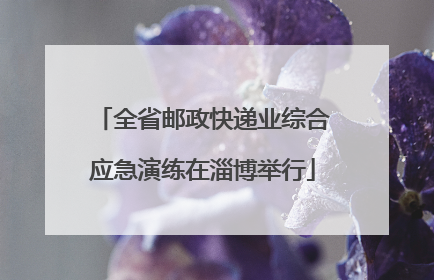 全省邮政快递业综合应急演练在淄博举行