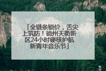 全链条锁价，舌尖上筑防！德州天衢新区24小时硬核护航新青年音乐节
