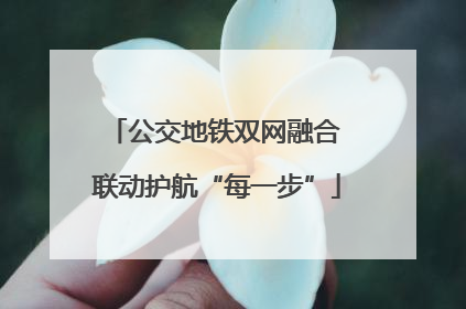 公交地铁双网融合 联动护航“每一步”