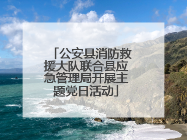 公安县消防救援大队联合县应急管理局开展主题党日活动