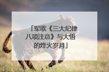 军歌《三大纪律八项注意》与大悟的烽火岁月