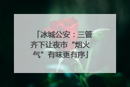 冰城公安：三管齐下让夜市“烟火气”有味更有序