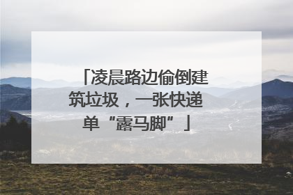 凌晨路边偷倒建筑垃圾，一张快递单“露马脚”