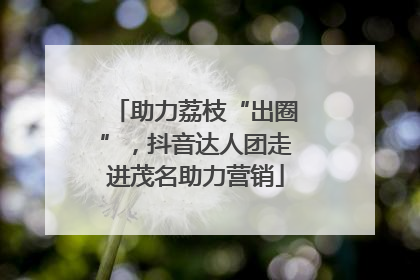 助力荔枝“出圈”，抖音达人团走进茂名助力营销