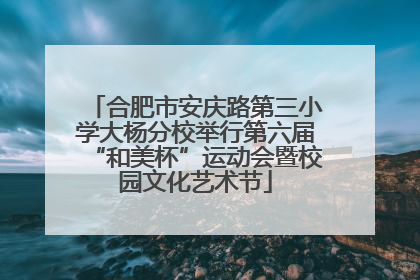 合肥市安庆路第三小学大杨分校举行第六届“和美杯”运动会暨校园文化艺术节
