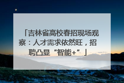 吉林省高校春招现场观察：人才需求依然旺，招聘凸显“智能+”