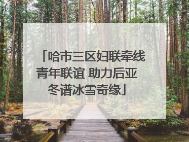 哈市三区妇联牵线青年联谊 助力后亚冬谱冰雪奇缘