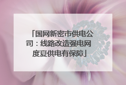 国网新密市供电公司：线路改造强电网 度夏供电有保障