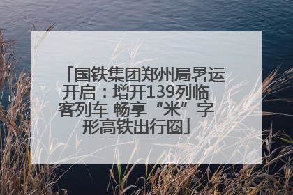 国铁集团郑州局暑运开启：增开139列临客列车 畅享“米”字形高铁出行圈