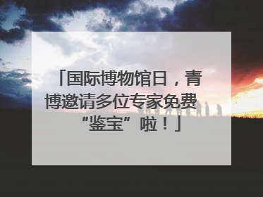 国际博物馆日，青博邀请多位专家免费“鉴宝”啦！