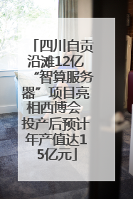 四川自贡沿滩12亿“智算服务器”项目亮相西博会 投产后预计年产值达15亿元
