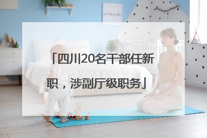 四川20名干部任新职，涉副厅级职务