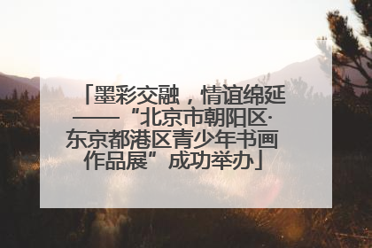 墨彩交融，情谊绵延——“北京市朝阳区·东京都港区青少年书画作品展”成功举办