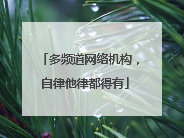 多频道网络机构，自律他律都得有
