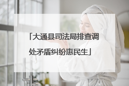 大通县司法局排查调处矛盾纠纷惠民生