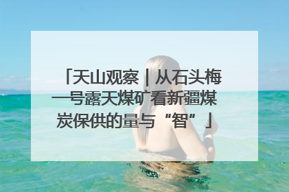 天山观察｜从石头梅一号露天煤矿看新疆煤炭保供的量与“智”