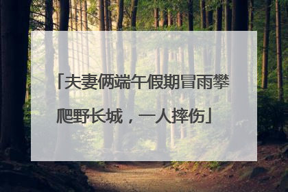 夫妻俩端午假期冒雨攀爬野长城，一人摔伤